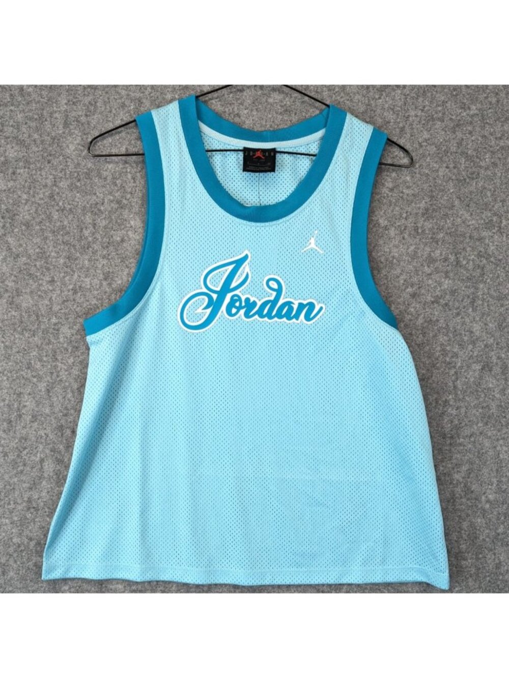 Air Jordan Jumpman 23 Mesh Jersey Tank Aqua Blue Womens Small DZ3369-464